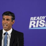 
              FILE - British Conservative Party member Rishi Sunak launches his campaign for the Conservative Party leadership, in London, Tuesday, July 12, 2022. Britain’s Conservative Party will choose two finalists on Wednesday, July 20, 2022, in the contest to replace Boris Johnson, as the divisive, unrepentant leader makes his final appearance in Parliament as prime minister. (AP Photo/Alberto Pezzali, File)
            