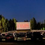 The Rodeo Drive-In near Bremerton dates to a single screen in 1949; the "Elvis" trailer played on a recent August night at what's now a three-screen complex. (Feliks Banel/KIRO Newsradio)