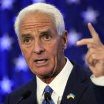 
              Rep Charlie Crist, D-Fla., gestures after declaring victory Tuesday, Aug. 23, 2022, in St. Petersburg, Fla. Crist defeated Agriculture Commissioner Nikki Fried in the Democratic gubernatorial primary election and will face incumbent Republican Gov. Ron DeSantis in November. (AP Photo/Chris O'Meara)
            