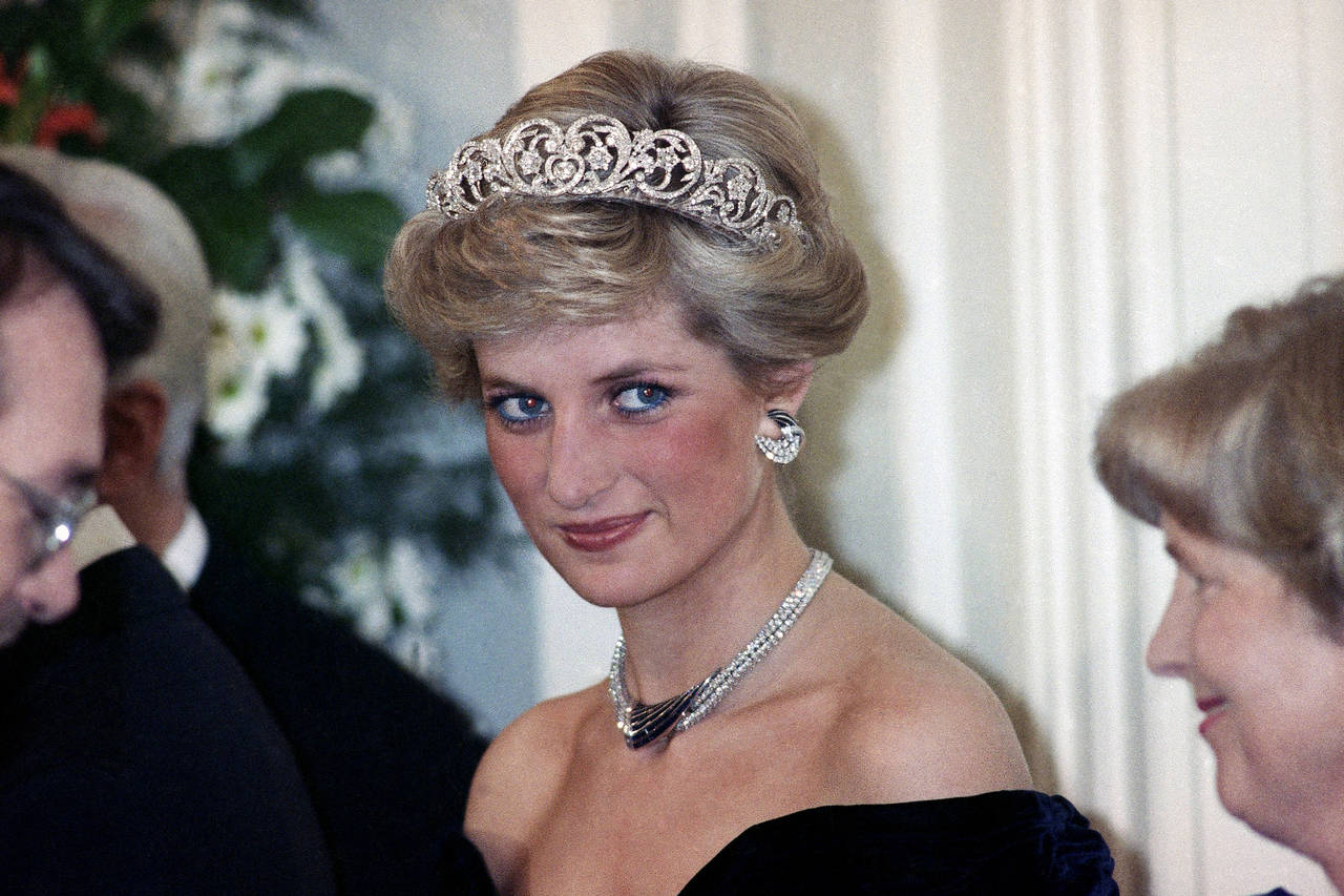 FILE - Britain's Diana, Princess of Wales, is pictured during an evening reception given by the Wes...