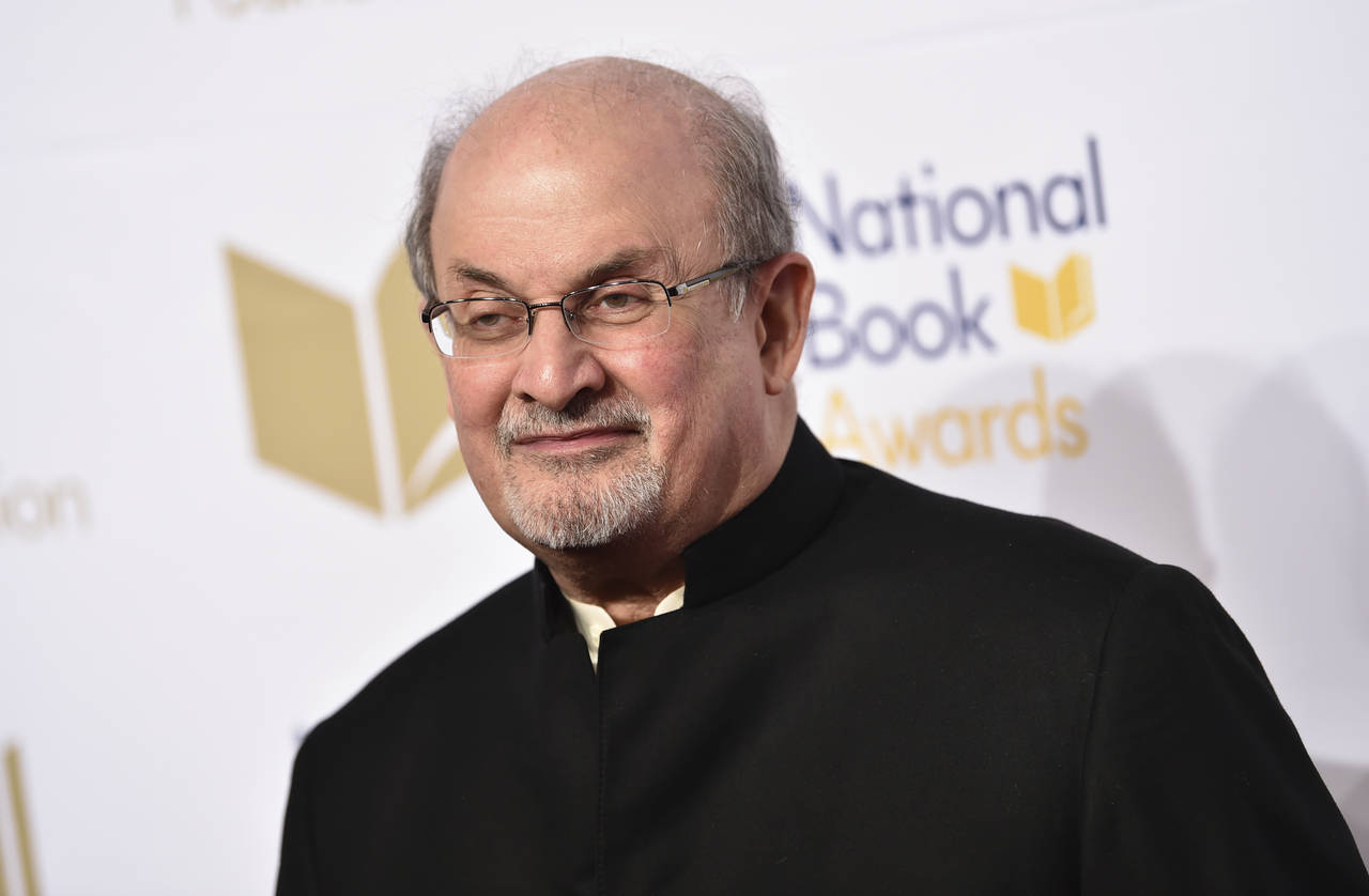 FILE - Salman Rushdie attends the 68th National Book Awards Ceremony and Benefit Dinner on Nov. 15,...