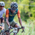 
              In this photo provided by Joseph Viger, Kenyan cyclist Sule Kangangi cycles at a gravel race in Vermont, Saturday, Aug. 27, 2022. Kangangi died in a crash later in the day, while competing in the race. (Joseph Viger via AP)
            