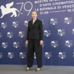 
              Greta Gerwig poses for photographers at the photo call for the film 'White Noise' during the 79th edition of the Venice Film Festival in Venice, Italy, Wednesday, Aug. 31, 2022. (Photo by Joel C Ryan/Invision/AP)
            