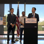 
              Transportation Secretary Pete Buttigieg, center, flanked by, from left to right, Congressman Greg Stanton, Congressman Ruben Gallego and Phoenix Mayor Kate Gallego, announces the awarding of a grant Thursday, Aug. 11, 2022, at the Rio Salado Audubon Center in Phoenix. The $2.2 billion grant for local infrastructure projects will pave the way for new bridges, roads, bike lanes, railways and ports in scores of communities across the country. (AP Photo/Terry Tang)
            