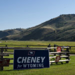 
              A campaign sign supporting Rep. Liz Cheney is posted outside the Mead Ranch in Jackson, Wyo., Monday, Aug. 15, 2022. Wyoming holds its Republican primary election Tuesday. (AP Photo/Jae C. Hong)
            