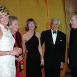 
              FILE - Princess Diana smiles in the reception line as she greets guests at a fund raiser for breast cancer research at the National Building Museum Tuesday night, Sept. 24, 1996 in Washington. From left are Princess Diana, Washington Post owner Katherine Graham, Vogue Magazine Editor-in-Chief Anna Wintour, designer Ralph Lauren and Georgetown University President Rev. Leo J. O'Donovan. (AP Photo/J. Scott Applewhite, File)
            