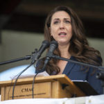 
              FILE - Rep. Jaime Herrera Beutler, R-Wash., speaks at a Memorial Day observance event on May 30, 2022, in Vancouver, Wash.  Primary elections are behind held in six states on Tuesday. (Taylor Balkom/The Columbian via AP, File)
            