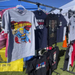 
              Merchandise with an "Ultramaga" theme is sold at the seventh annual Basque Fry at the Corley Ranch on Saturday, Aug. 13, 2022, outside Gardnerville, Nev. The event, which includes live music, an inflatable rodeo ride and Basque cuisine, is modeled after Republican Nevada Senate candidate Adam Laxalt's grandfather and former Nevada governor Paul Laxalt's cookouts. The elder Laxalt was the son of Basque immigrants, and Adam now hosts the event with the Morning in Nevada PAC. (AP Photo/Gabe Stern)
            