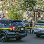 
              Local police and FBI block the area around the home of Hadi Matar on Morningside Avenue, Friday, Aug. 12, 2022, in Fairview, N.J. Matar rushed a stage and stabbed Salman Rushdie, whose novel "The Satanic Verses" drew death threats from Iran in the 1980s, as the author was about to give a lecture in western New York earlier today. (AP Photo/Ted Shaffrey)
            