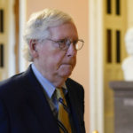 
              Senate Minority Leader Mitch McConnell of Ky., walks to his office on Capitol Hill in Washington, Saturday, Aug. 6, 2022. (AP Photo/Patrick Semansky)
            