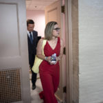 
              FILE - Sen. Kyrsten Sinema, D-Ariz., followed by Sen. Chris Murphy, D-Conn., prepare for more bipartisan talks on how to rein in gun violence, at the Capitol in Washington, June 15, 2022. “In a 50-50 Senate, it’s just true that when the White House takes ownership over a topic, it scares off a lot of Republicans,” said Murphy, D-Conn. “I think all of this is purposeful. When you step back and let Congress lead, and then apply pressure and help at the right times, it can be a much more effective strategy to get things done.” (AP Photo/J. Scott Applewhite, File)
            