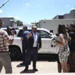 
              Alex Jones arrives at the Travis County Courthouse in Austin, Tuesday Aug. 2, 2022. The father of a 6-year-old killed in the Sandy Hook Elementary School shooting has testified that conspiracy theorist Alex Jones made his life a “living hell” by pushing claims the murders were a hoax. Neil Heslin testified Tuesday that he fears for his life because of Jones' claims. Heslin and Scarlett Lewis are the parents of 6-year-old Jesse Lewis. (Briana Sanchez/Austin American-Statesman via AP)
            