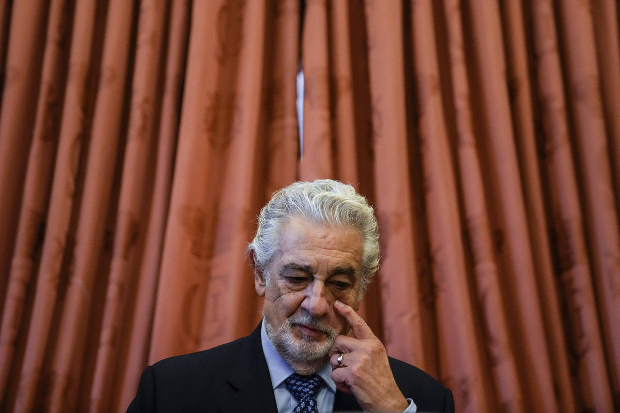 FILE - Opera tenor Placido Domingo attends an awards ceremony in the Royal Theatre in Madrid, Spain...