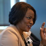 
              FILE - Rep. Val Demings, D-Fla., participates in a roundtable discussion about Congress passing the inflation bill and the high cost of prescription drugs, Aug. 15, 2022, at the Borinquen Medical Center in Miami. Demings is running for the U.S. Senate against incumbent Sen. Marco Rubio. (AP Photo/Lynne Sladky, File)
            