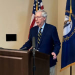
              Senate Republican leader Mitch McConnell speaks Monday, Aug. 29, 2022, in Frankfort, Ky. At first, Republicans were highly critical of the FBI search of Donald Trump’s Mar-a-Lago estate. But as new details emerge about the more than 100 classified documents the former president haphazardly stashed at his private home office, Republicans have gone notably silent. Senate Republican leader McConnell declined to respond Wednesday when asked about the latest developments in the Justice Department’s probe. (AP Photo/Bruce Schreiner)
            