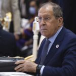 
              In this photo released by Russian Foreign Ministry Press Service, Russian Foreign Minister Sergey Lavrov attends the 12th East Asia Summit foreign ministers' meeting in Phnom Penh, Cambodia, Friday, Aug. 5, 2022. (Russian Foreign Ministry Press Service via AP)
            