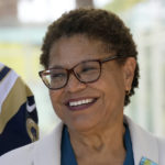 
              FILE - Democratic U.S. Rep. Karen Bass visits the Expo/Crenshaw Station of the LAX Transit Project in Los Angeles, on July 8, 2022. President Joe Biden and Vice President Kamala Harris jointly endorsed Bass on Tuesday, Aug. 2, 2022, to become the next mayor of Los Angeles, providing a boost to her campaign against billionaire developer Rick Caruso. (Keith Birmingham/The Orange County Register via AP, File)
            