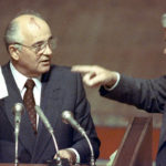 
              FILE - Soviet President Mikhail Gorbachev, left, holds notes given to him by Russian President Boris Yeltsin, right, during a special session of the Russian Federation Parliament in Moscow on Friday, August 23, 1991. Russian news agencies are reporting that former Soviet President Mikhail Gorbachev has died at 91. The Tass, RIA Novosti and Interfax news agencies cited the Central Clinical Hospital. (AP Photo/Boris Yurchenko, File)
            