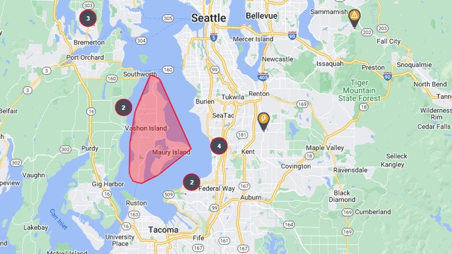 Puget Sound Energy Outage Map Today