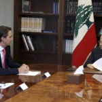 
              In this photo released by Lebanon's official government photographer Dalati Nohra, Lebanese president Michel Aoun, right, meets with U.S. Envoy for Energy Affairs Amos Hochstein, at the presidential palace, in Beirut, Lebanon, Friday, Sept. 9, 2022. Hochstein mediating between Lebanon and Israel over the two neighbors disputed maritime border said Friday he is hopeful that an agreement can be reached between the two nations. (Dalati Nohra via AP)
            