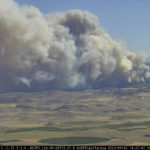 
              In this image from a Cal Fire monitoring camera on Antelope Mountain, the Mill Fire burns near Weed, Calif., Friday Sept. 2, 2022. (Cal Fire/ALERTWildfire Network via AP)
            