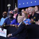 
              President Joe Biden is photographed during an event at Henry Maier Festival Park in Milwaukee, Monday, Sept. 5, 2022. Biden is in Wisconsin this Labor Day to kick off a nine-week sprint to the crucial midterm elections. (AP Photo/Susan Walsh)
            