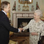 
              FILE - Britain's Queen Elizabeth II receives the leader of the Labour Party, Tony Blair Friday May 6, 2005, at Buckingham Palace after the Labour Party won a historic third term in office - but with a reduced majority. In seven decades on the throne, Queen Elizabeth II saw 15 British prime ministers come and go, from Winston Churchill to Margaret Thatcher to Boris Johnson to Liz Truss. (John Stillwell/Pool via AP, File)
            