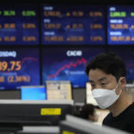 
              A currency trader watches monitors at the foreign exchange dealing room of the KEB Hana Bank headquarters in Seoul, South Korea, Thursday, Sept. 29, 2022. Asian stock markets have followed Wall Street higher after Britain’s central bank moved forcefully to stop a budding financial crisis. (AP Photo/Ahn Young-joon)
            
