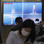 
              A TV screen shows files image of North Korea's missile launch during a news program at the Seoul Railway Station in Seoul, South Korea, Thursday, Sept. 29, 2022. In a show of defiance, North Korea fired at least one ballistic missile into the sea on Thursday, hours after U.S. Vice President Kamala Harris flew home from a visit to South Korea during which she emphasized the "ironclad" U.S. commitment to the security of its Asian allies. (AP Photo/Ahn Young-joon)
            