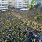 
              President Jair Bolsonaro delivers a speech to supporters in Copacabana beach during the independence bicentennial celebrations in Rio de Janeiro, Brazil, Wednesday, Sept. 7, 2022. (AP Photo/Rodrigo Abd)
            