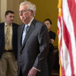 
              Senate Minority Leader Mitch McConnell, of Ky., arrives to speak to reporters, Wednesday, Sept. 7, 2022, ahead of a news conference on Capitol Hill in Washington. (AP Photo/Jacquelyn Martin)
            