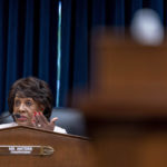 
              Chairwoman Maxine Waters, D-Calif., questions banking leaders as they appear before a House Committee on Financial Services Committee hearing on "Holding Megabanks Accountable: Oversight of America's Largest Consumer Facing Banks" on Capitol Hill in Washington, Wednesday, Sept. 21, 2022. (AP Photo/Andrew Harnik)
            
