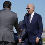 
              President Joe Biden shakes hands with Columbus Mayor Andrew Ginther as he arrives at Columbus International Airport in Columbus, Ohio, Friday, Sep. 9, 2022, on his way to a groundbreaking for a new Intel computer chip facility in New Albany, Ohio. (AP Photo/Manuel Balce Ceneta)
            