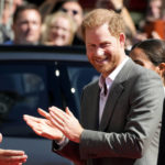 
              Britain's Prince Harry arrives for a visit at the town hall in Duesseldorf, Germany, Tuesday, Sept. 6, 2022. Prince Harry visits the city as ambassador for the Invictus games, a week-long games for active servicemen and veterans who are ill, injured or wounded, hosted by Duesseldorf next year. (AP Photo/Martin Meissner)
            