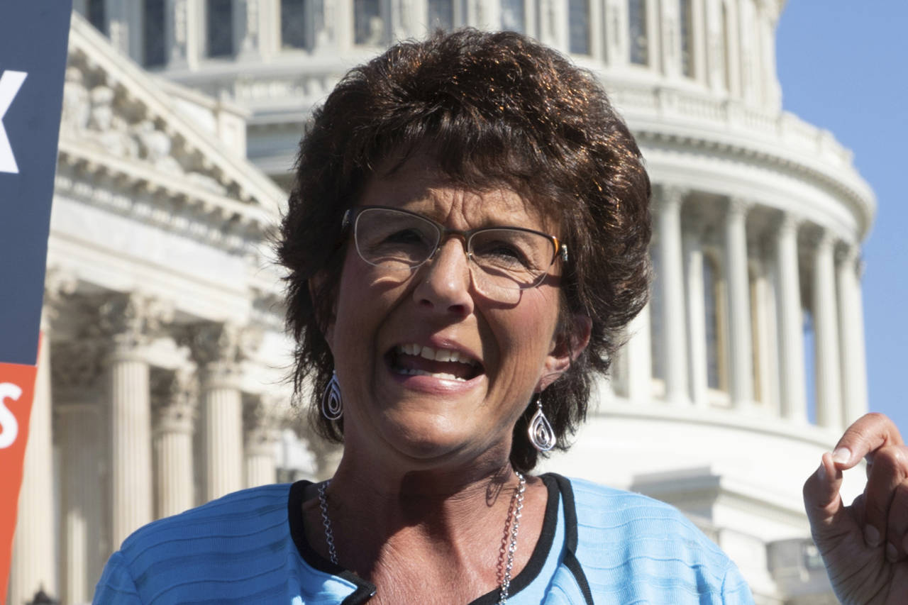 FILE - Rep. Jackie Walorski, R-Ind., speaks on Capitol Hill in Washington, July 19, 2018. Former In...