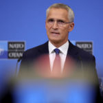 
              NATO Secretary General Jens Stoltenberg speaks during a media conference at NATO headquarters in Brussels, Friday, Sept. 30, 2022. (AP Photo/Olivier Matthys)
            
