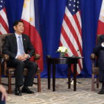 
              President Joe Biden meets with Philippine President Ferdinand Marcos Jr., Thursday, Sept. 22, 2022, in New York. (AP Photo/Evan Vucci)
            