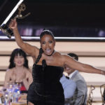 
              Sheryl Lee Ralph accepts the Emmy for outstanding supporting actress in a comedy series for "Abbott Elementary" at the 74th Primetime Emmy Awards on Monday, Sept. 12, 2022, at the Microsoft Theater in Los Angeles. (AP Photo/Mark Terrill)
            