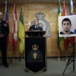 
              Assistant Commissioner Rhonda Blackmore speaks while Regina Police Chief Evan Bray, left, looks on during a press conference at RCMP "F" Division Headquarters in Regina, Saskatchewan, on Sunday, Sept. 4, 2022. Damien Sanderson and Myles Sanderson allegedly stabbed and killed 10 people between James Smith Cree Nation and Weldon, Saskatchewan, on Sunday morning, and the pair are presently at large. (Michael Bell/The Canadian Press via AP)
            