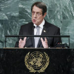 
              President of Cyprus Nicos Anastasiades addresses the 77th session of the United Nations General Assembly, Friday, Sept. 23, 2022, at the U.N. headquarters. (AP Photo/Julia Nikhinson)
            