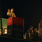 
              Pakistani opposition leader Imran Khan, center, addresses his party supporters during a rally in Peshawar, Pakistan, Tuesday, Sept. 6, 2022. Since he was toppled by parliament five months ago, former Prime Minister Imran Khan has demonstrated his popularity with rallies that have drawn huge crowds and signaled to his rivals that he remains a considerable political force. (AP Photo/Mohammad Sajjad)
            