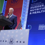 
              President Joe Biden speaks during the White House Conference on Hunger, Nutrition, and Health, at the Ronald Reagan Building, Wednesday, Sept. 28, 2022, in Washington. (AP Photo/Evan Vucci)
            