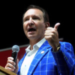 
              Louisiana Attorney General Jeff Landry gives remarks ahead of a keynote address from former Secretary of State Mike Pompeo at U.S. Rep. Jeff Duncan's Faith & Freedom BBQ fundraiser on Monday, Aug. 22, 2022, in Anderson, S.C. (AP Photo/Meg Kinnard)
            