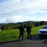 
              Czech policemen walk on patrol the border with Slovakia near Stary Hrozenkov, Czech Republic, Thursday, Sept. 29, 2022. The Czech government has decided to renew checks at its border with Slovakia amid a new wave of migration. The new measure became effective on Thursday at 27 border crossings between the two European Union countries that belong to Europe's visa-free Schengen zone and will last for at least 10 days. (AP Photo/Petr David Josek)
            