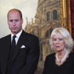 
              Britain's Prince William and Camilla, the Queen Consort, during the Accession Council ceremony at St James's Palace, London, Saturday, Sept. 10, 2022, where King Charles III is formally proclaimed monarch. (Kirsty O'Connor/Pool Photo via AP)
            