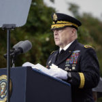 
              Chairman of the Joint Chiefs, Gen. Mark Milley, speaks during a ceremony at the Pentagon in Washington, Sunday, Sept. 11, 2022, to honor and remember the victims of the September 11th terror attack. (AP Photo/Susan Walsh)
            