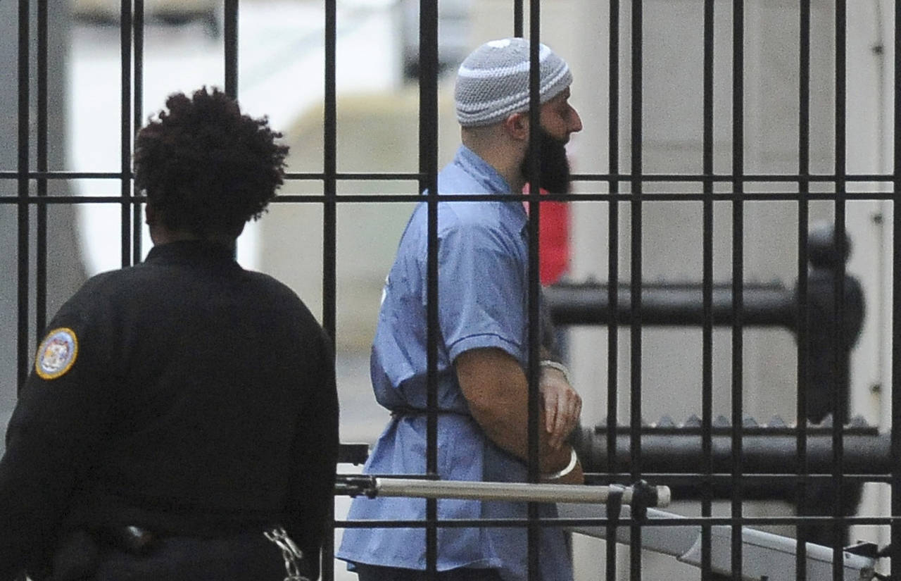 FILE - Adnan Syed enters Courthouse East prior to a hearing on Feb. 3, 2016, in Baltimore. A court ...
