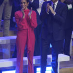 
              Britain's Prince Harry and Meghan, Duchess of Sussex attend the One Young World 2022 Manchester Summit at Bridgewater Hall, Manchester, England, Monday Sept. 5, 2022. (AP Photo/Jon Super)
            