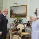 
              FILE - Britain's Queen Elizabeth II, right, greets Prime Minister Boris Johnson at an audience at Buckingham Palace, London, Wednesday June 23, 2021, the Queen's first in-person weekly audience with the Prime Minister since the start of the coronavirus pandemic. In seven decades on the throne, Queen Elizabeth II saw 15 British prime ministers come and go, from Winston Churchill to Margaret Thatcher to Boris Johnson to Liz Truss. (Dominic Lipinski/Pool via AP, File)
            