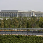 
              A view of the palace where the summit of the eight-nation Shanghai Cooperation Organization, led by China and Russia will take a place in Samarkand, Uzbekistan, Monday, Sept. 12, 2022. Chinese President Xi Jinping on Wednesday started his first foreign trip since the outbreak of the pandemic with a stop in Kazakhstan ahead of a summit with Russia's Vladimir Putin and other leaders of a Central Asian security group. (AP photo)
            